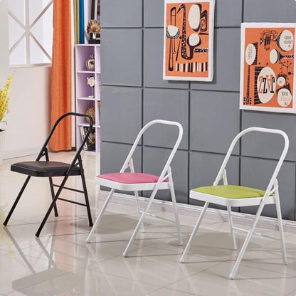 Yoga Chair Backless Folding Chair Metal Handstand Yoga Chair Yoga Props Exercise Chair for Restorative Flow Headstand Stool Inversion Chair for Back Pain