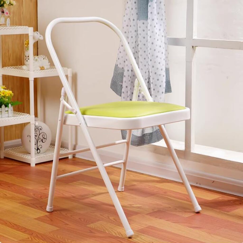 Yoga Chair Backless Folding Chair Metal Handstand Yoga Chair Yoga Props Exercise Chair for Restorative Flow Headstand Stool Inversion Chair for Back Pain