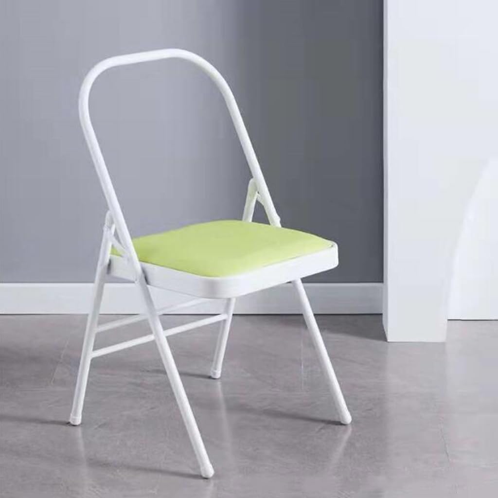 Yoga Chair Backless Folding Chair Metal Handstand Yoga Chair Yoga Props Exercise Chair for Restorative Flow Headstand Stool Inversion Chair for Back Pain