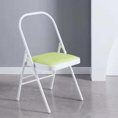Yoga Chair Backless Folding Chair Metal Handstand Yoga Chair Yoga Props Exercise Chair for Restorative Flow Headstand Stool Inversion Chair for Back Pain