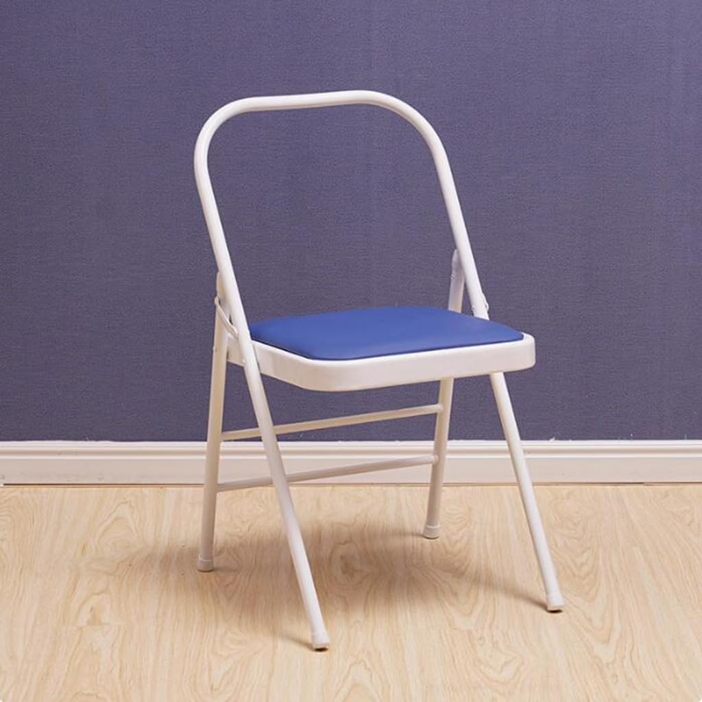 Yoga Chair Backless Folding Chair Metal Handstand Yoga Chair Yoga Props Exercise Chair for Restorative Flow Headstand Stool Inversion Chair for Back Pain