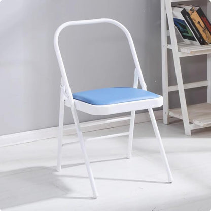 Yoga Chair Backless Folding Chair Metal Handstand Yoga Chair Yoga Props Exercise Chair for Restorative Flow Headstand Stool Inversion Chair for Back Pain