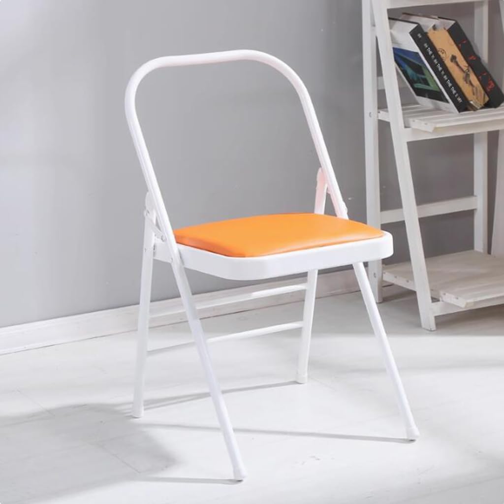 Yoga Chair Backless Folding Chair Metal Handstand Yoga Chair Yoga Props Exercise Chair for Restorative Flow Headstand Stool Inversion Chair for Back Pain