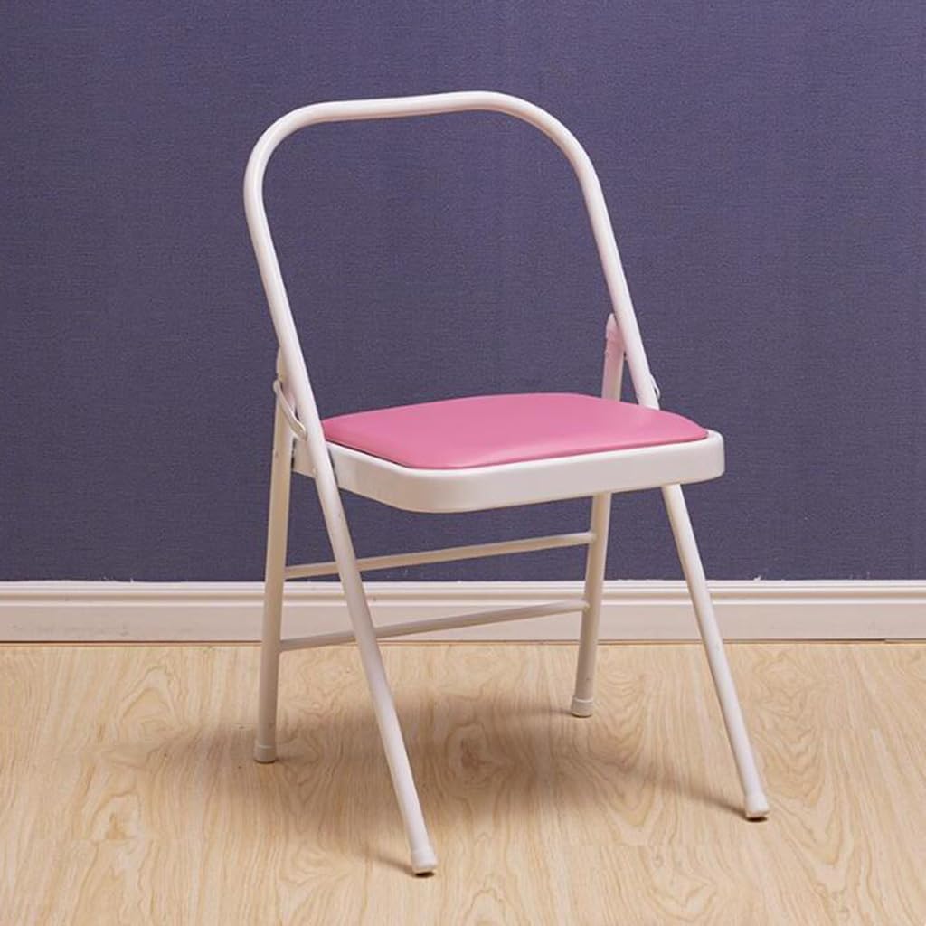 Yoga Chair Backless Folding Chair Metal Handstand Yoga Chair Yoga Props Exercise Chair for Restorative Flow Headstand Stool Inversion Chair for Back Pain