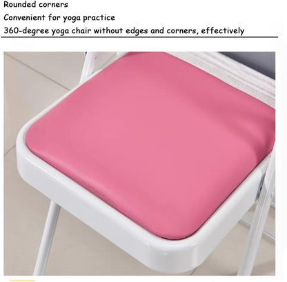 Yoga Chair Backless Folding Chair Metal Handstand Yoga Chair Yoga Props Exercise Chair for Restorative Flow Headstand Stool Inversion Chair for Back Pain