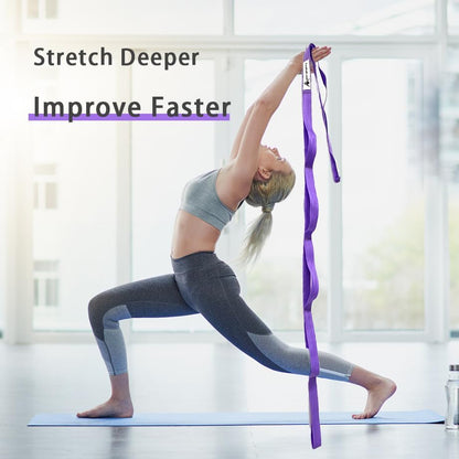 Stretching Strap Yoga Strap with Loops for Physical Therapy, Non-Elastic