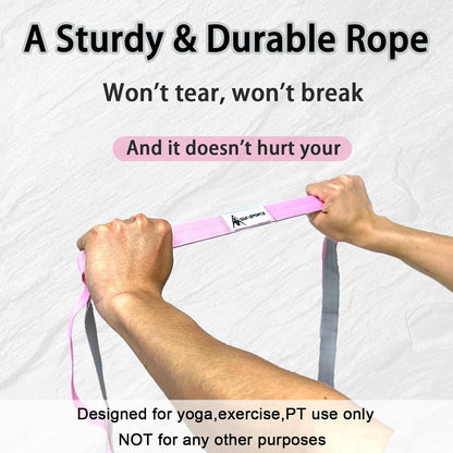 Stretching Strap Yoga Strap with Loops for Physical Therapy, Non-Elastic