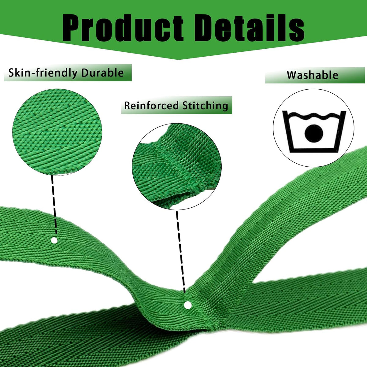 Stretching Strap Yoga Strap with Loops for Physical Therapy, Non-Elastic