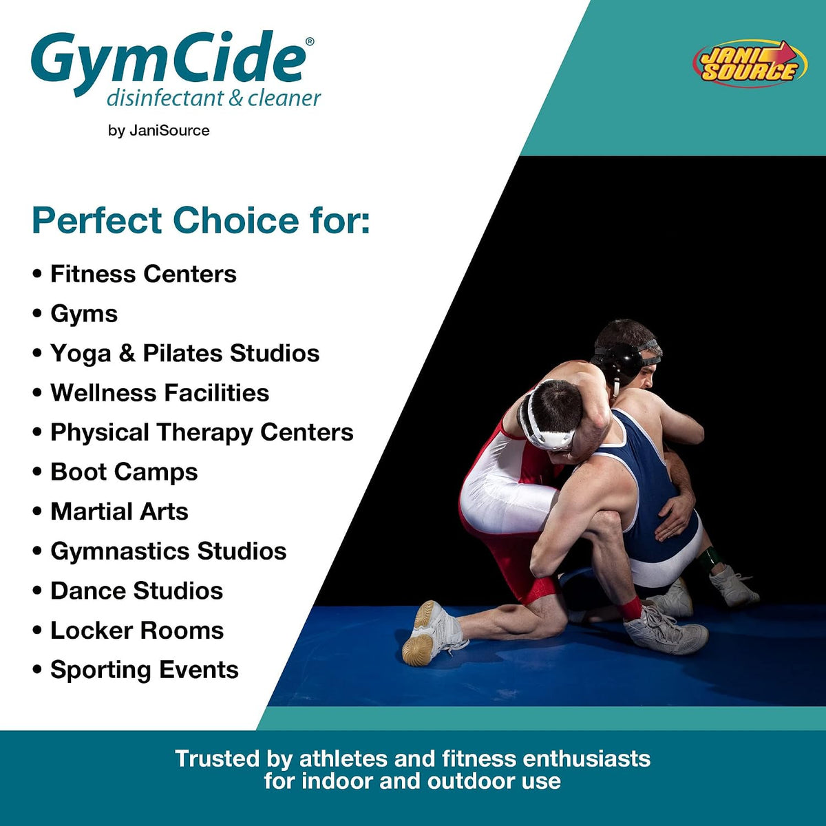 GymCide Disinfectant & Cleaner For Sports, Gyms, and Fitness Equipment, EPA Registered, Quart (1)