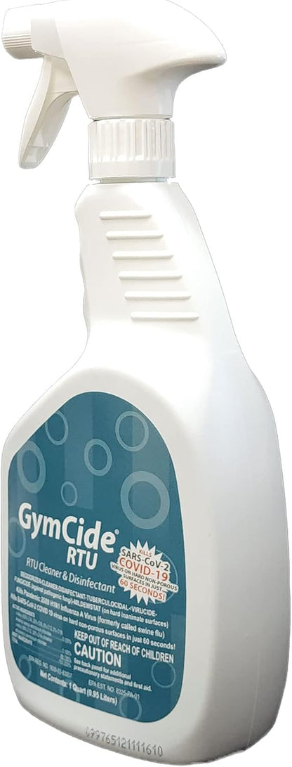 GymCide Disinfectant & Cleaner For Sports, Gyms, and Fitness Equipment, EPA Registered, Quart (1)