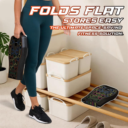 Push Up Board,36 in 1 Home Gym Equipment with Ab Roller Wheel & Resistance Bands, Portable Foldable Workout Board for Full Body Strength Training Men Women,Gift for Boyfriend