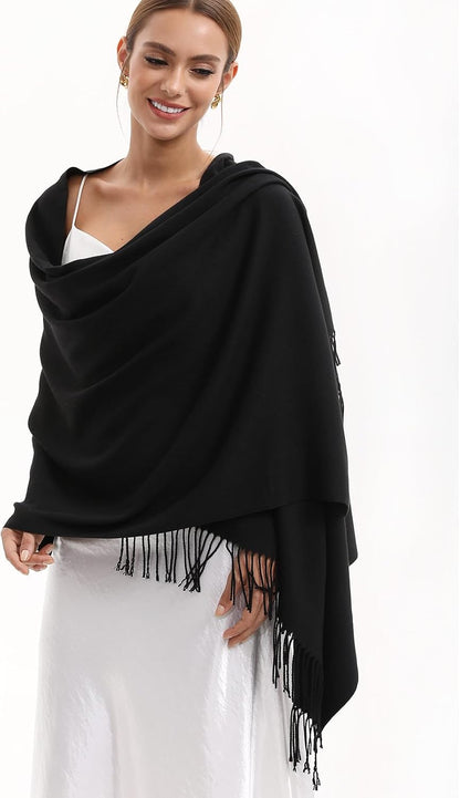 Pashmina Scarf and Shawl - Soft Women Pashminas Wrap for Wedding Evening Party dresses