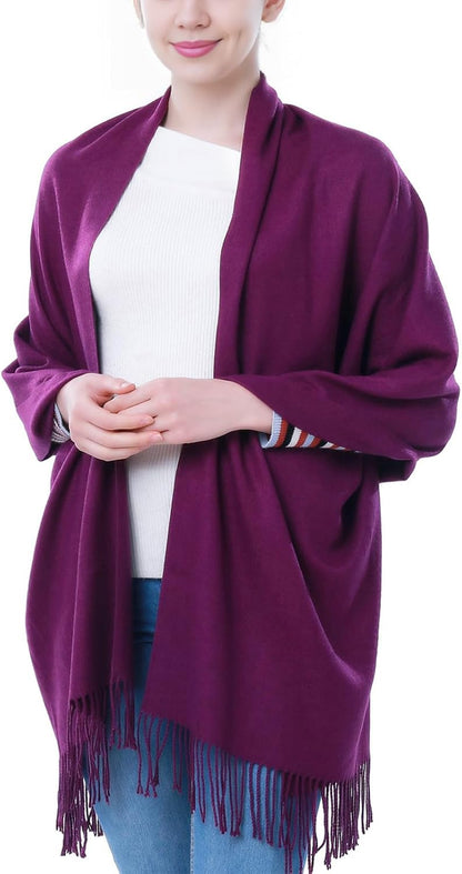Pashmina Scarf and Shawl - Soft Women Pashminas Wrap for Wedding Evening Party dresses