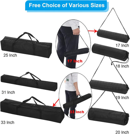 25 Inch Camp Chair Replacement Bag, Nylon Foldable Carrying Bag Large Zippered Bag with Shoulder Strap for Camping Travel, Black