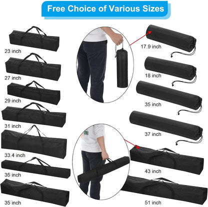 25 Inch Camp Chair Replacement Bag, Nylon Foldable Carrying Bag Large Zippered Bag with Shoulder Strap for Camping Travel, Black