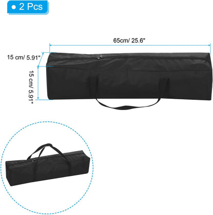 25 Inch Camp Chair Replacement Bag, Nylon Foldable Carrying Bag Large Zippered Bag with Shoulder Strap for Camping Travel, Black