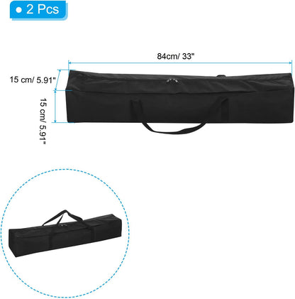 25 Inch Camp Chair Replacement Bag, Nylon Foldable Carrying Bag Large Zippered Bag with Shoulder Strap for Camping Travel, Black