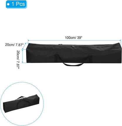 25 Inch Camp Chair Replacement Bag, Nylon Foldable Carrying Bag Large Zippered Bag with Shoulder Strap for Camping Travel, Black