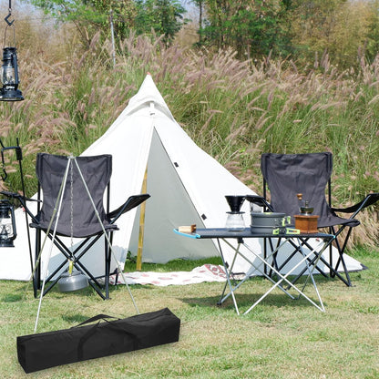 25 Inch Camp Chair Replacement Bag, Nylon Foldable Carrying Bag Large Zippered Bag with Shoulder Strap for Camping Travel, Black