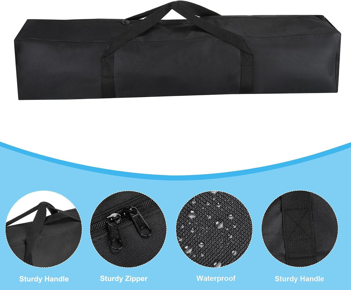25 Inch Camp Chair Replacement Bag, Nylon Foldable Carrying Bag Large Zippered Bag with Shoulder Strap for Camping Travel, Black