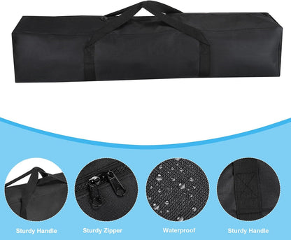 25 Inch Camp Chair Replacement Bag, Nylon Foldable Carrying Bag Large Zippered Bag with Shoulder Strap for Camping Travel, Black