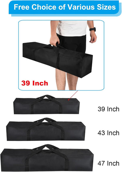 25 Inch Camp Chair Replacement Bag, Nylon Foldable Carrying Bag Large Zippered Bag with Shoulder Strap for Camping Travel, Black