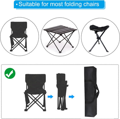 25 Inch Camp Chair Replacement Bag, Nylon Foldable Carrying Bag Large Zippered Bag with Shoulder Strap for Camping Travel, Black