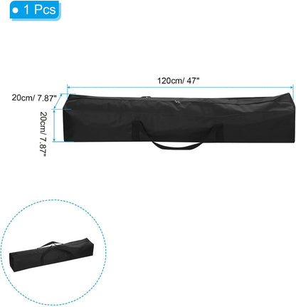 25 Inch Camp Chair Replacement Bag, Nylon Foldable Carrying Bag Large Zippered Bag with Shoulder Strap for Camping Travel, Black