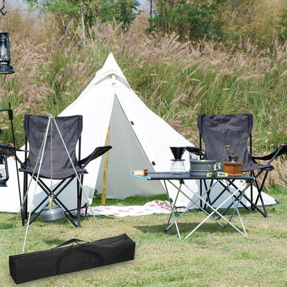 25 Inch Camp Chair Replacement Bag, Nylon Foldable Carrying Bag Large Zippered Bag with Shoulder Strap for Camping Travel, Black