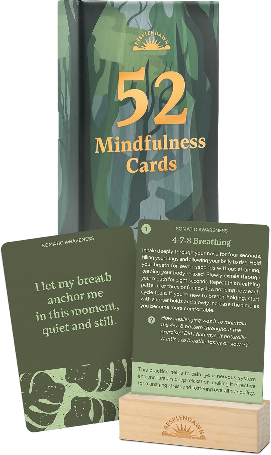 52 Mindfulness Cards - Daily Meditation, Grounding, and Self Care Practice