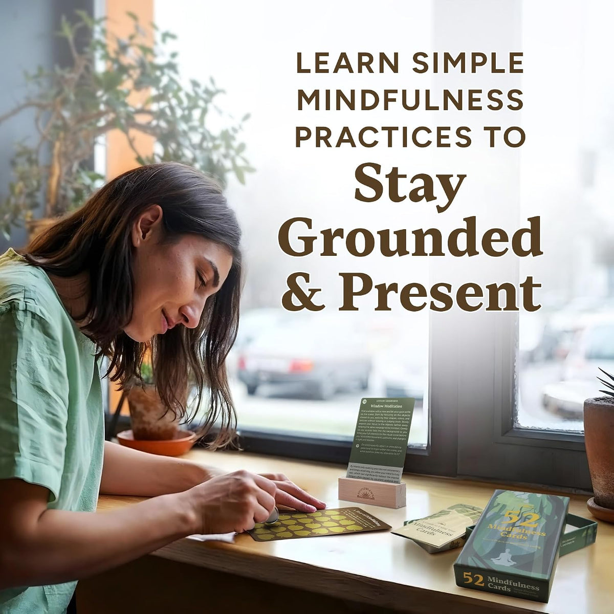 52 Mindfulness Cards - Daily Meditation, Grounding, and Self Care Practice