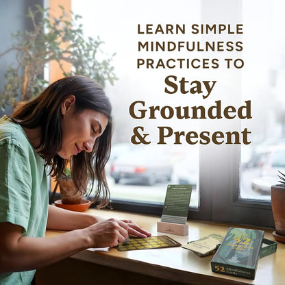 52 Mindfulness Cards - Daily Meditation, Grounding, and Self Care Practice