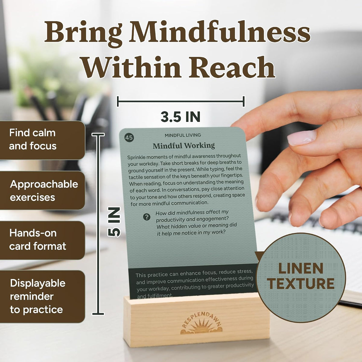 52 Mindfulness Cards - Daily Meditation, Grounding, and Self Care Practice