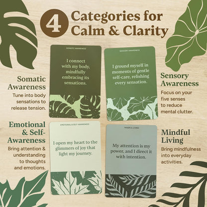 52 Mindfulness Cards - Daily Meditation, Grounding, and Self Care Practice