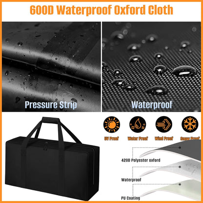 39" Lx12 Wx20 H Folding Stool Storage Bag, 600D Chair Carry Bag for Zero Gravity Chair Cover, Heavy Duty Folding Lounge Chair Carrying Case, Extra Large Moving Bags with Zippers