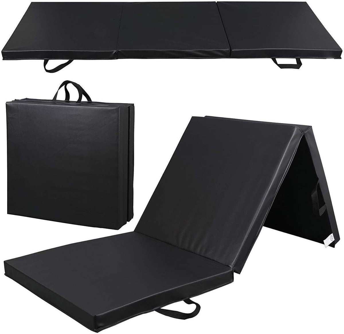 Tumbling Mat, 6’x2" Thick High Density Anti Tear Gymnastics Mat, Gym Folding Exercise Aerobics Mats w/Carrying Handles for Home Gym Exercise, Multiple Colors