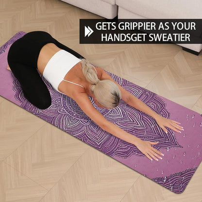 TPE Printed Yoga mat 72"x24"Thick 0.24”Non-Slip Fitness Exercise Mat
