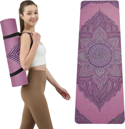 TPE Printed Yoga mat 72"x24"Thick 0.24”Non-Slip Fitness Exercise Mat