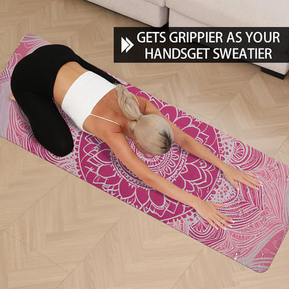 TPE Printed Yoga mat 72"x24"Thick 0.24”Non-Slip Fitness Exercise Mat