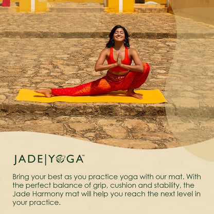 Harmony Yoga Mat - Durable & Thick Gym Fitness Mat, Non-Slip Natural Rubber Yoga Mat - Home Exercise & Stretching Mat, Workout Mat - Yoga, Pilates & Meditation for Women & Men