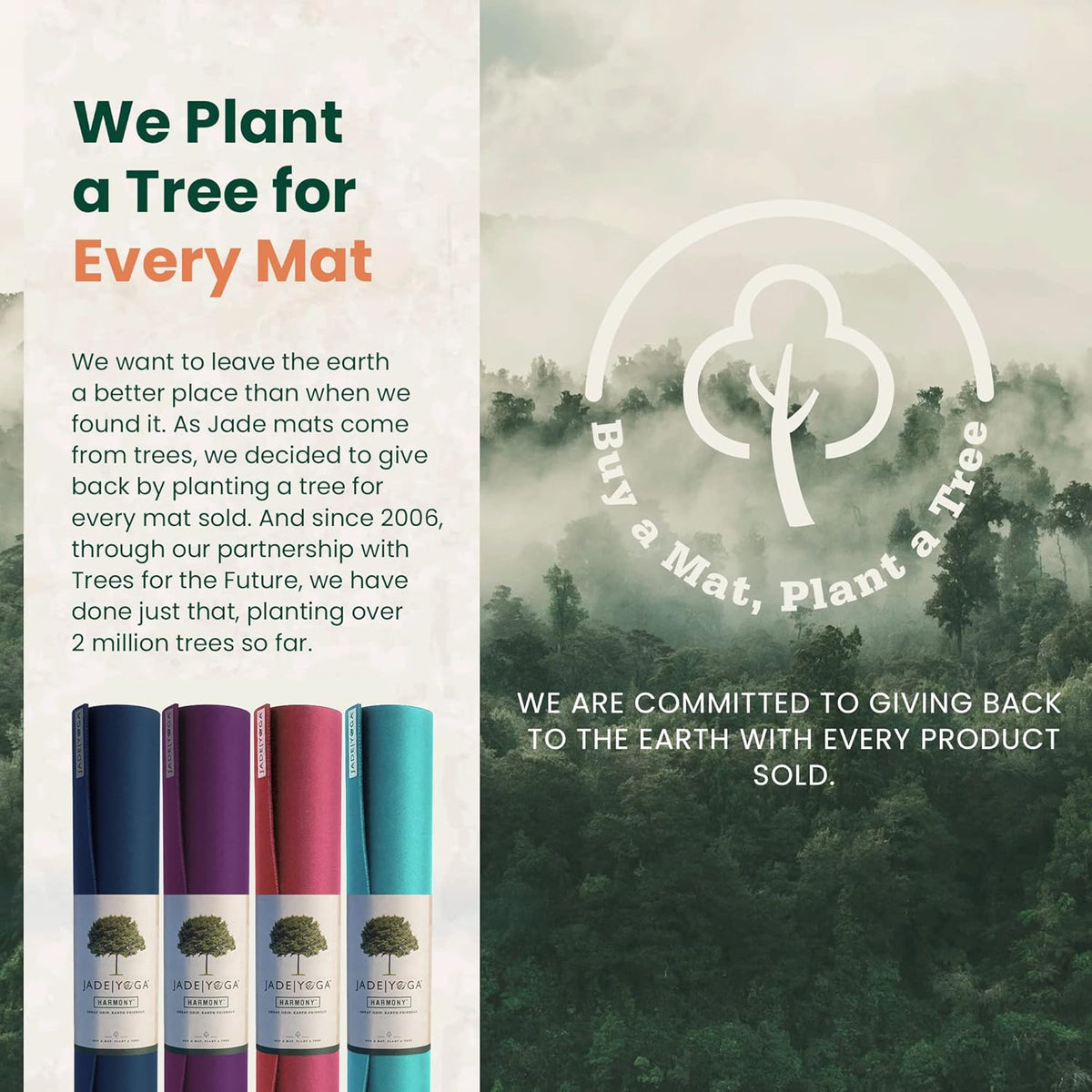 Harmony Yoga Mat - Durable & Thick Gym Fitness Mat, Non-Slip Natural Rubber Yoga Mat - Home Exercise & Stretching Mat, Workout Mat - Yoga, Pilates & Meditation for Women & Men