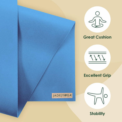 Harmony Yoga Mat - Durable & Thick Gym Fitness Mat, Non-Slip Natural Rubber Yoga Mat - Home Exercise & Stretching Mat, Workout Mat - Yoga, Pilates & Meditation for Women & Men