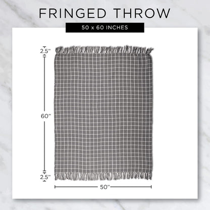 Global Diamond Stripe Woven Throw, 50x60-Inch, Mineral