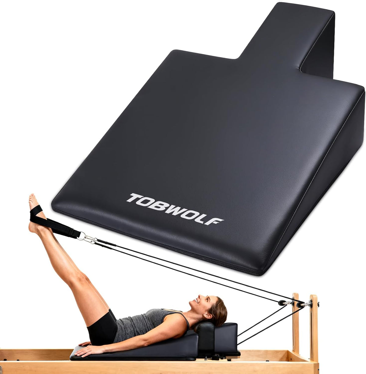 Pilates Wedge Cushion, Non-Slip Workout Wedge for Reformer