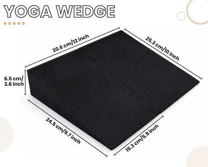 2Pcs Heel Elevated Squat Wedge 15° Incline Workout Wedge for Squats 9.7''x5.9''x2.6'' Foot Wedges for Exercise,Calf Stretching and Physical Therapy (Fit US 6–6.5 Women)