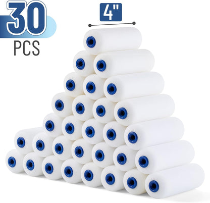 Bates- Foam Paint Roller Covers, 4 Inch, 30 Pack, Bulk High Density