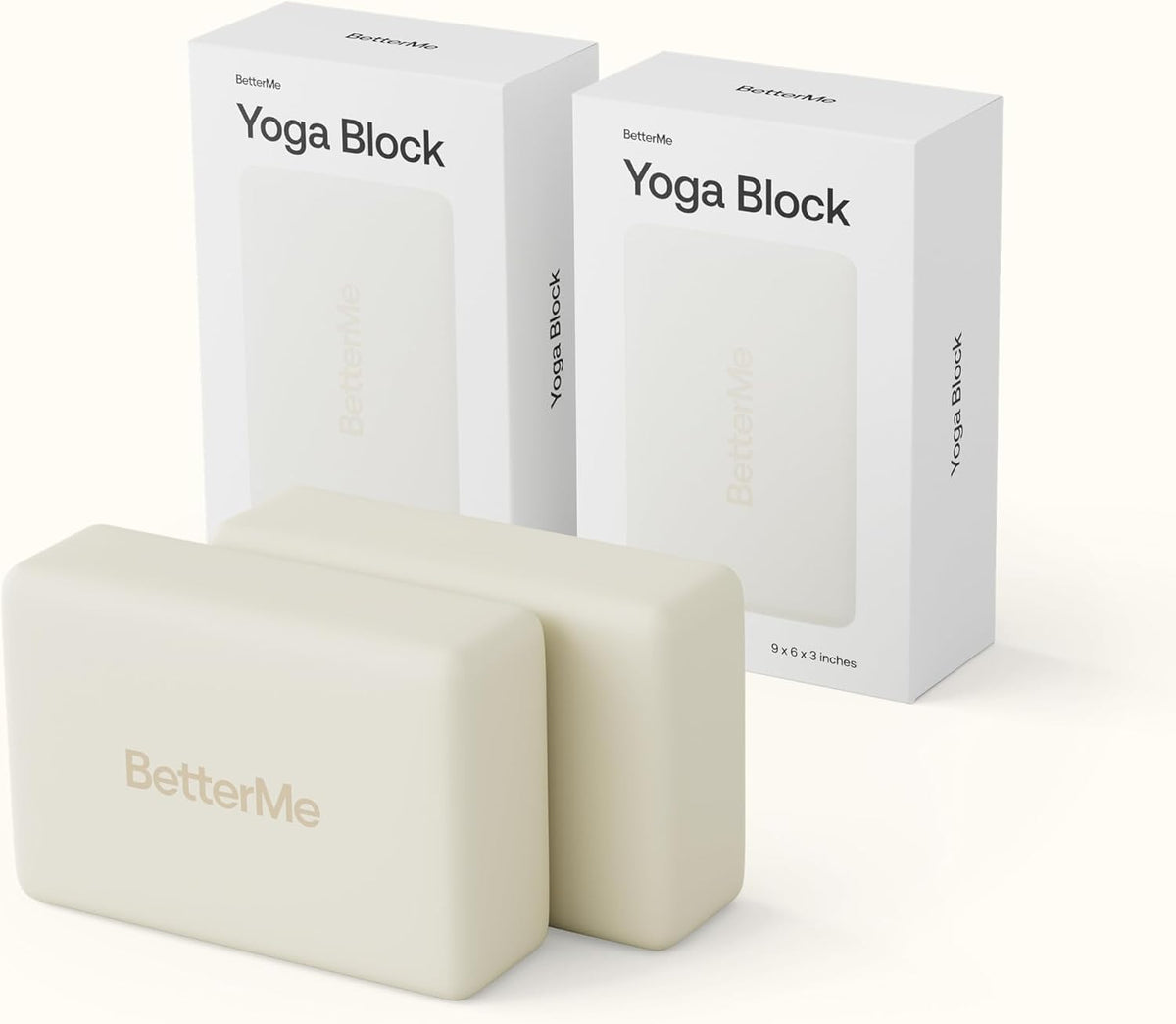 Yoga Blocks Set of 2 – High Density Foam Yoga Blocks for Stretching, Pilates & Workouts – Lightweight Non-Slip Exercise Blocks for Flexibility & Balance