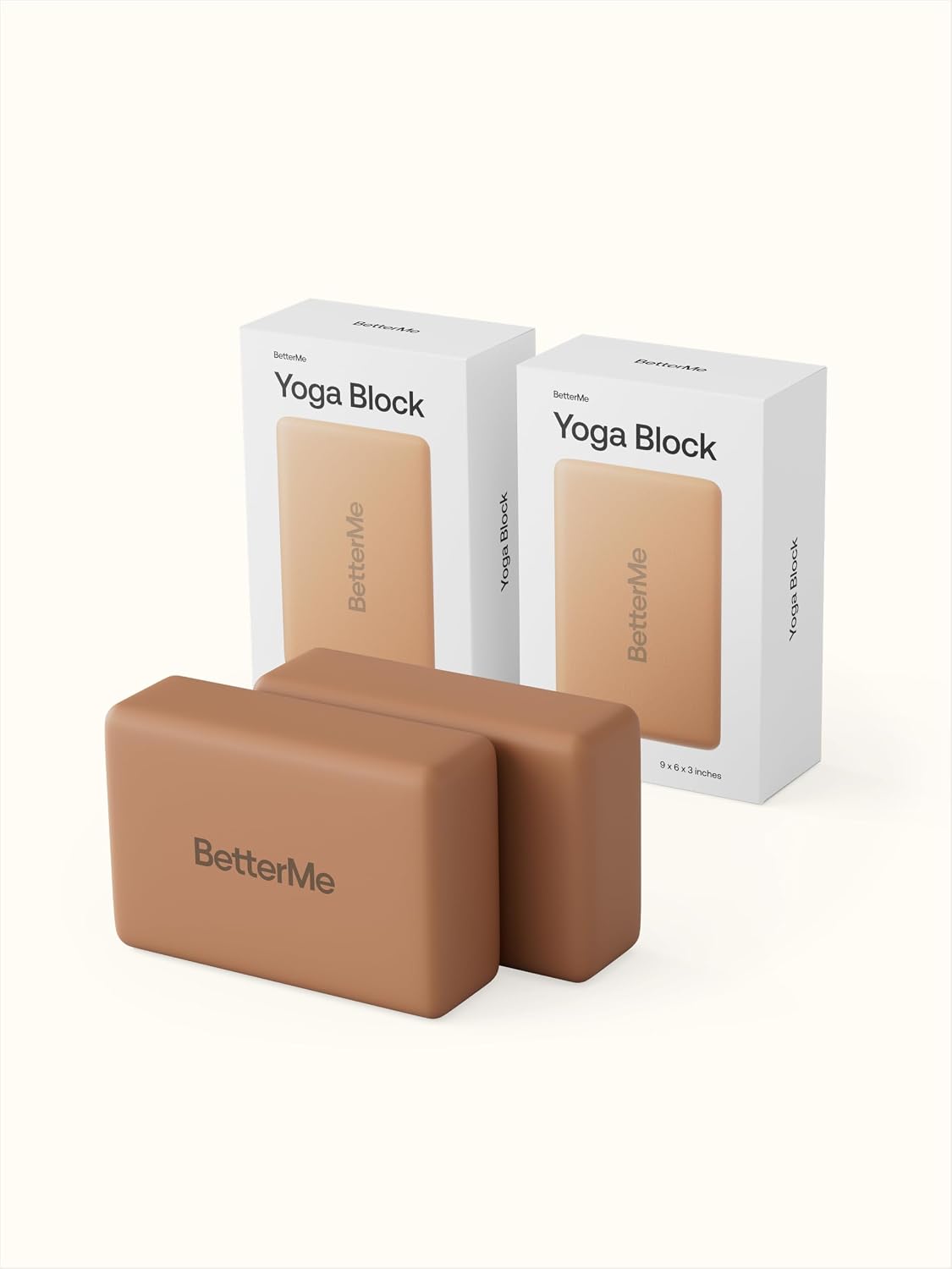 Yoga Blocks Set of 2 – High Density Foam Yoga Blocks for Stretching, Pilates & Workouts – Lightweight Non-Slip Exercise Blocks for Flexibility & Balance