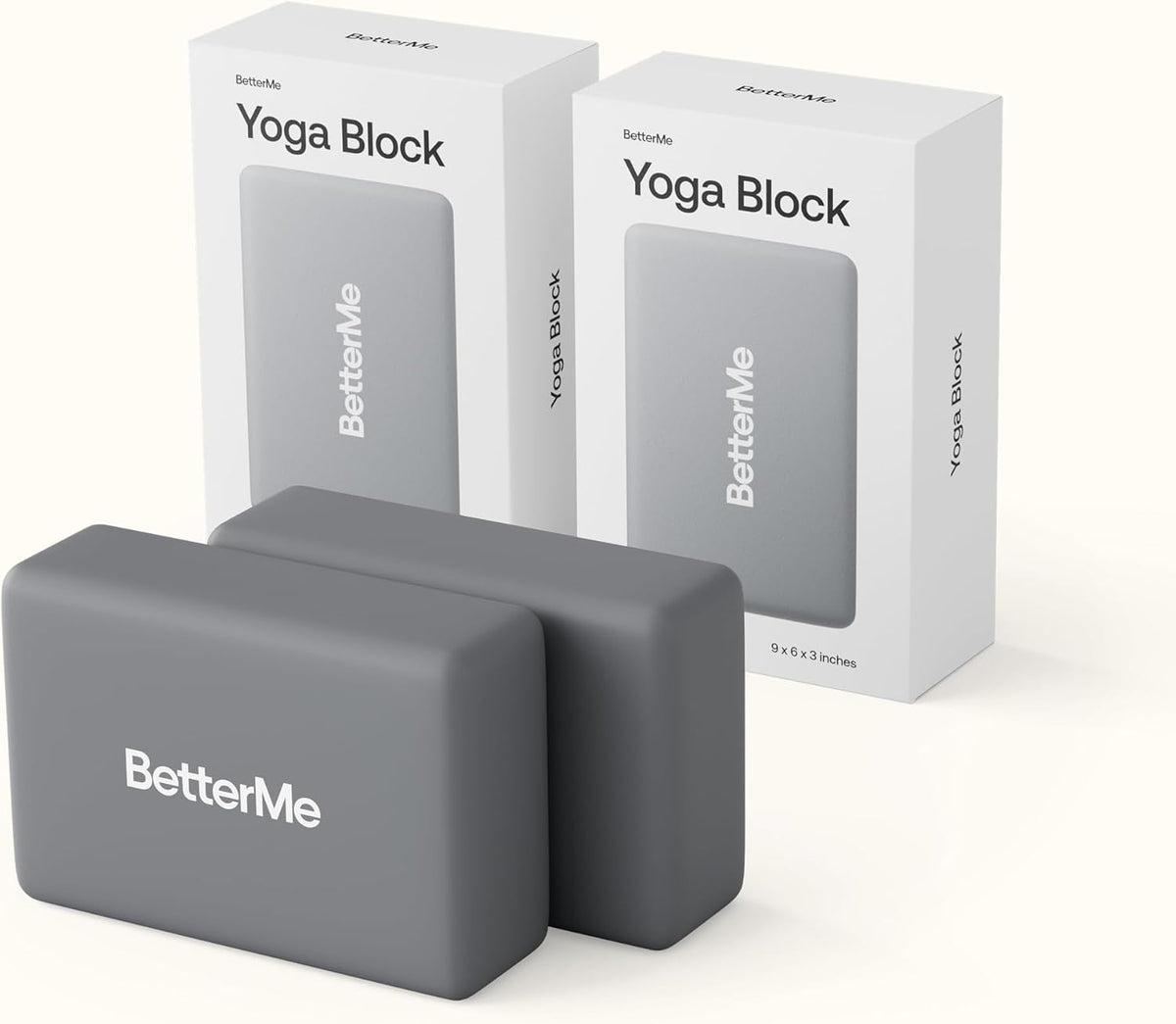 Yoga Blocks Set of 2 – High Density Foam Yoga Blocks for Stretching, Pilates & Workouts – Lightweight Non-Slip Exercise Blocks for Flexibility & Balance