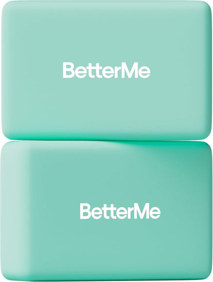 Yoga Blocks Set of 2 – High Density Foam Yoga Blocks for Stretching, Pilates & Workouts – Lightweight Non-Slip Exercise Blocks for Flexibility & Balance